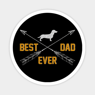 Best Dachshund Dad Ever Vintage Magnet